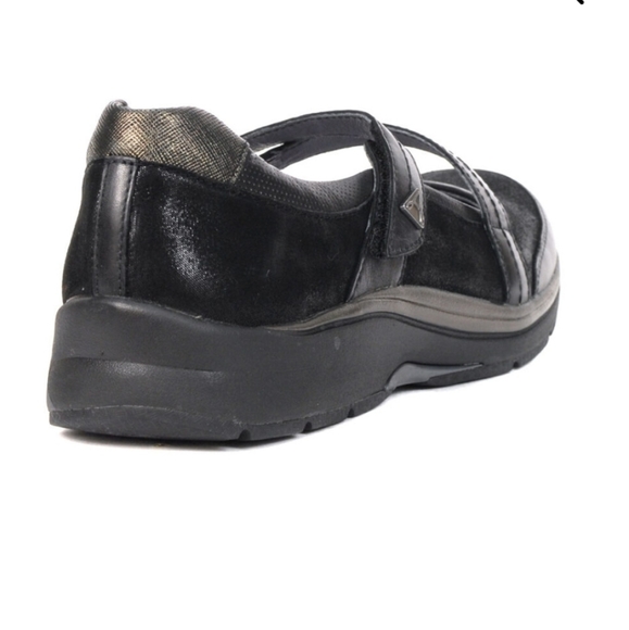 Aravon Pyper Mary-Jane Black Cross Strap Sandal Size 8 CG9889 - Picture 2 of 12